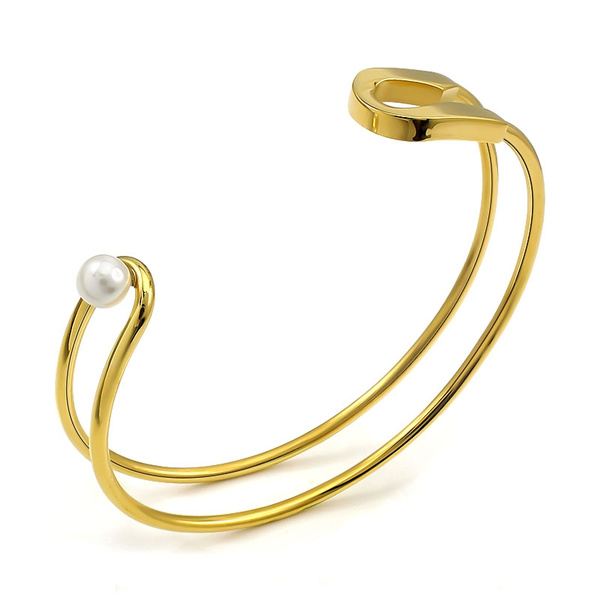 Gold Safety Pin Bangle Bracelets for Women Silver Simple and Stylish  Classic Paper Clip Cuff Bangles with Pearl New Jewelry